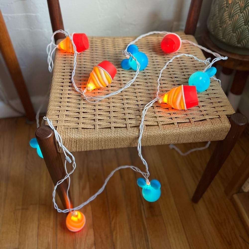 Disney Parks Dole Whip Mickey String Lights Park Food Icons Decor